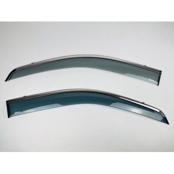 Дефлектори вікон Mercedes Vito W-447 Viano 2015+ з нерж. хром полоскою-4